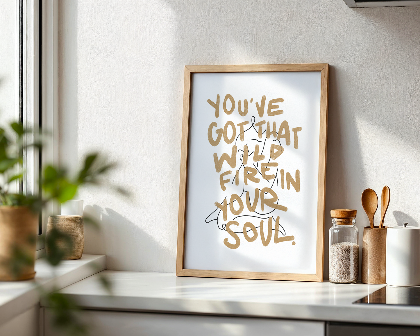 "You've Got That Wild Fire in Your Soul" Hand-Lettered Misterwives Lyric Print