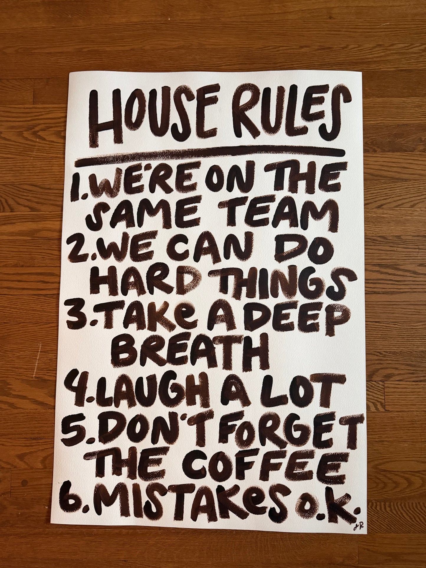Imperfect House Rules Print 043