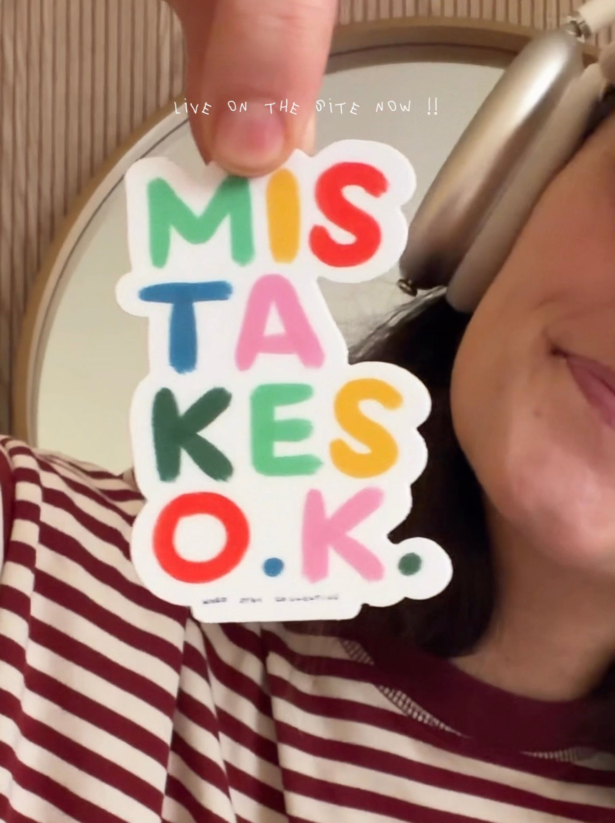 Mistakes OK Sticker