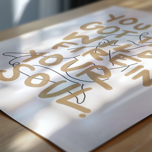"You've Got That Wild Fire in Your Soul" Hand-Lettered Misterwives Lyric Print