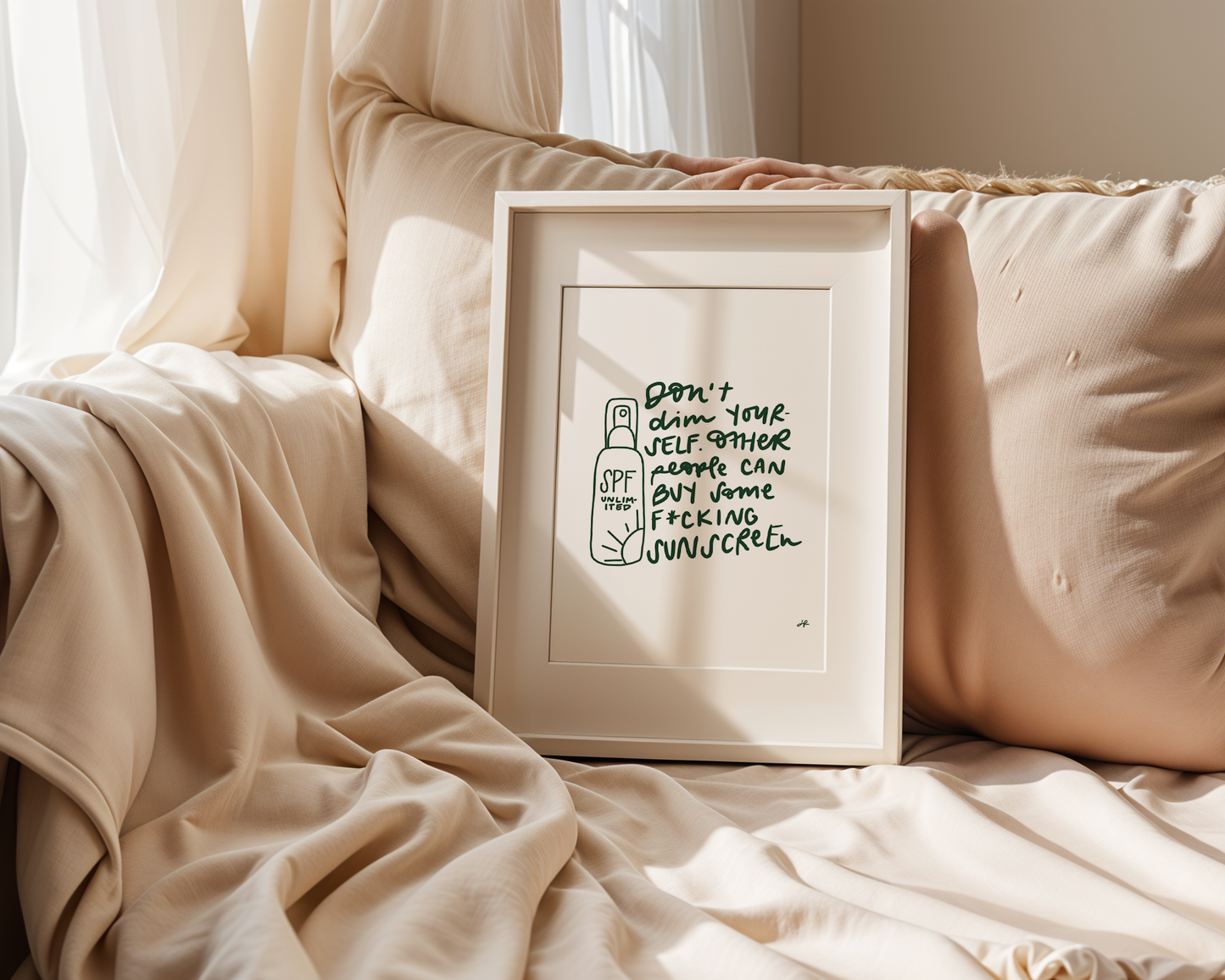 "Don't Dim Yourself" - Things My Therapist Said Handwritten Fine Art Poster