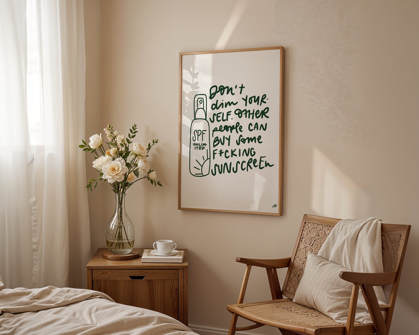 "Don't Dim Yourself" - Things My Therapist Said Handwritten Fine Art Poster