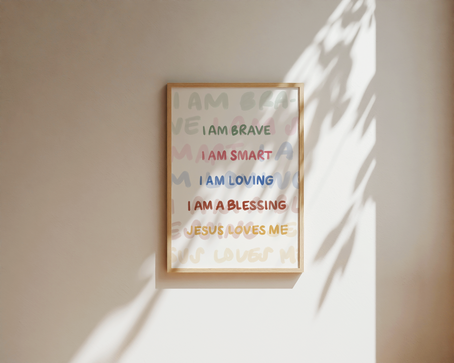 Affirmation Poster - "I am Brave" "I am Kind"