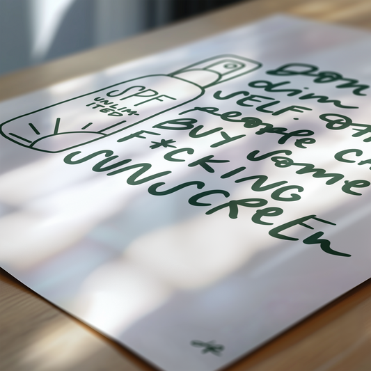 "Don't Dim Yourself" - Things My Therapist Said Handwritten Fine Art Poster
