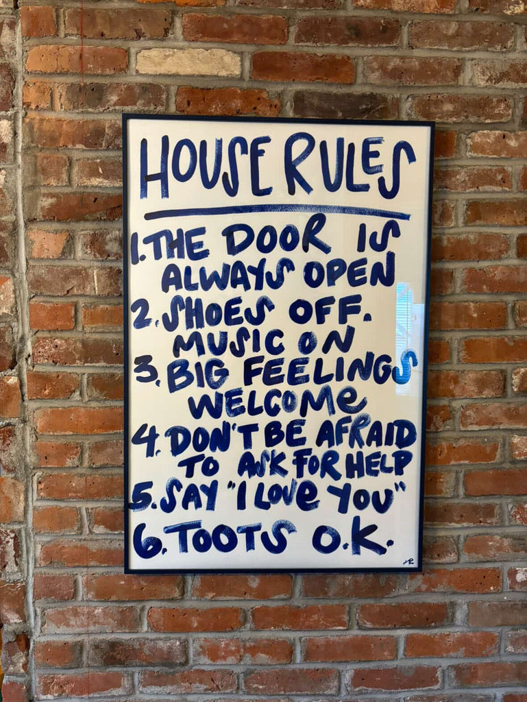 Custom House Rules Sign