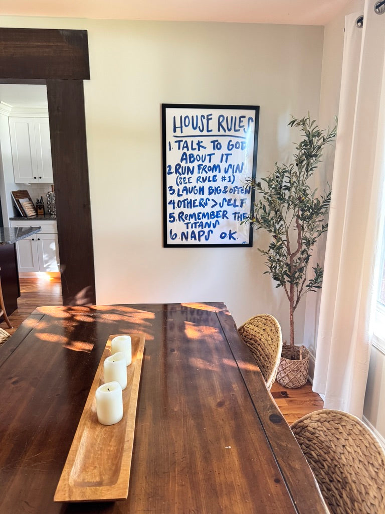 Custom House Rules Sign