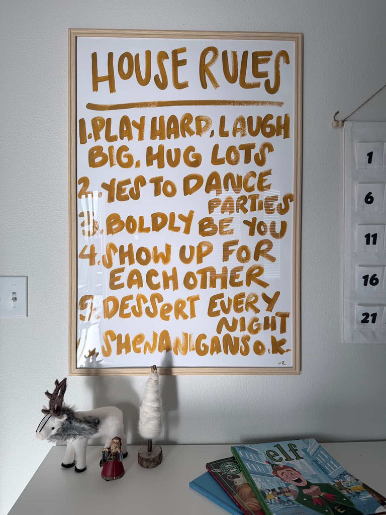 Custom House Rules Sign