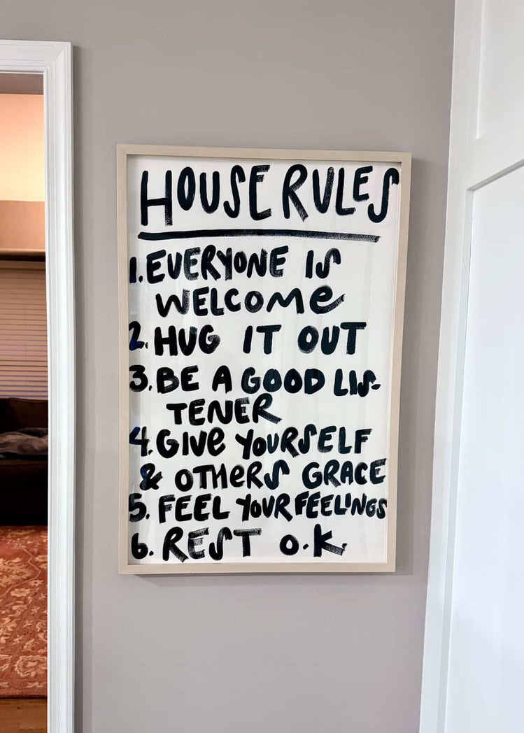 Custom House Rules Sign