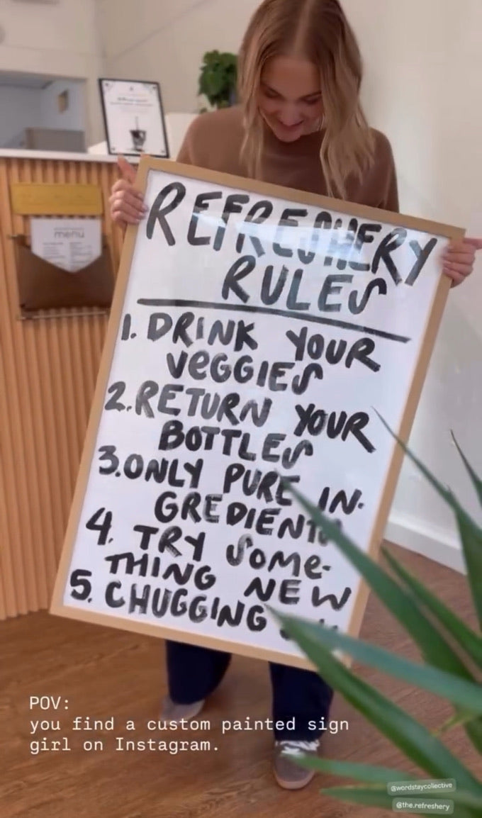 Custom House Rules Sign