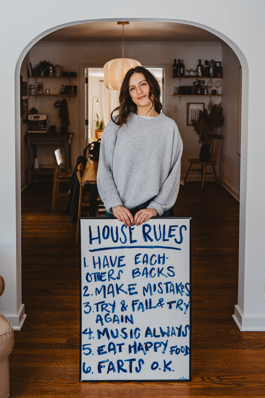 Custom House Rules Sign