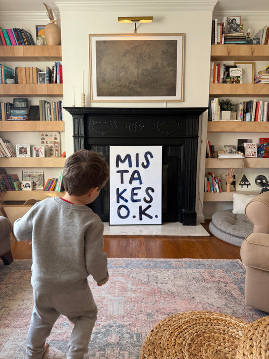 Mistakes OK Poster (Blue) - PHYSICAL PRINT