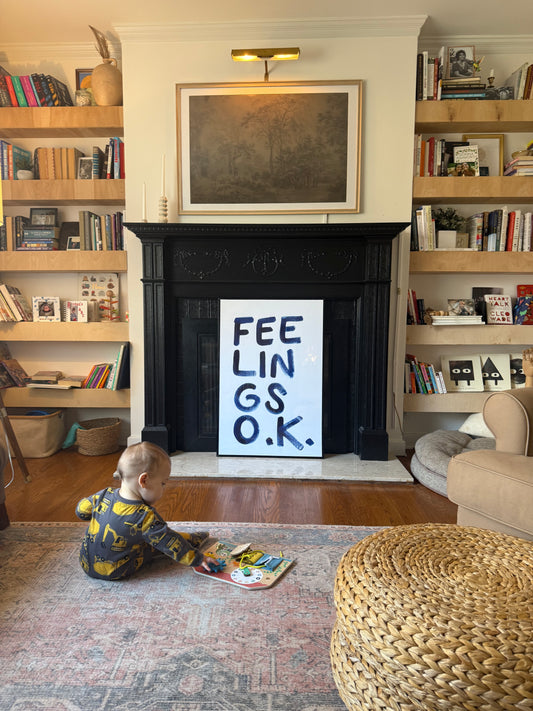 Feelings OK Poster (Blue) - PHYSICAL PRINT