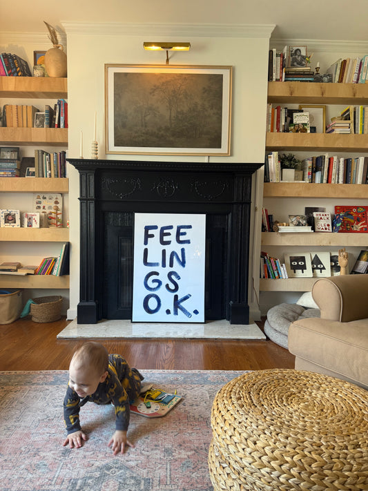 Feelings OK Poster (Blue) - PHYSICAL PRINT