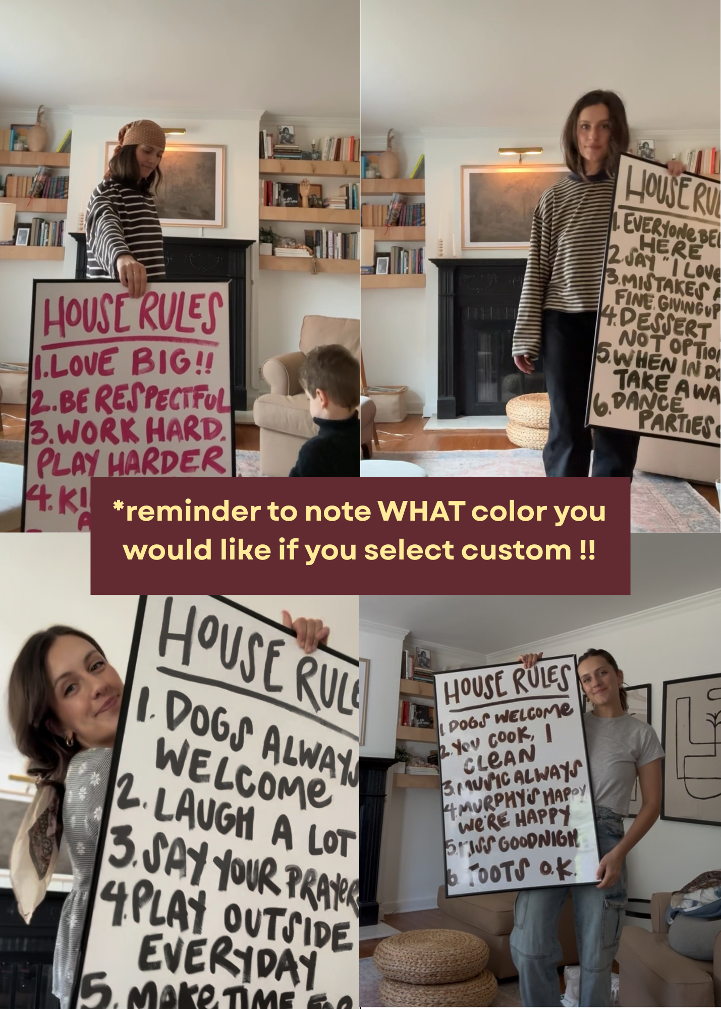 Custom House Rules Sign